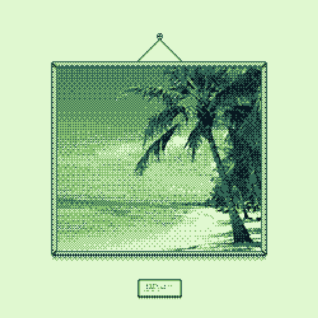 Pixel Art Gallery - Beach with palm trees